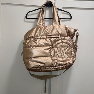 MICHAEL KORS Large Quilted Tote Bag Rose Gold*NWT